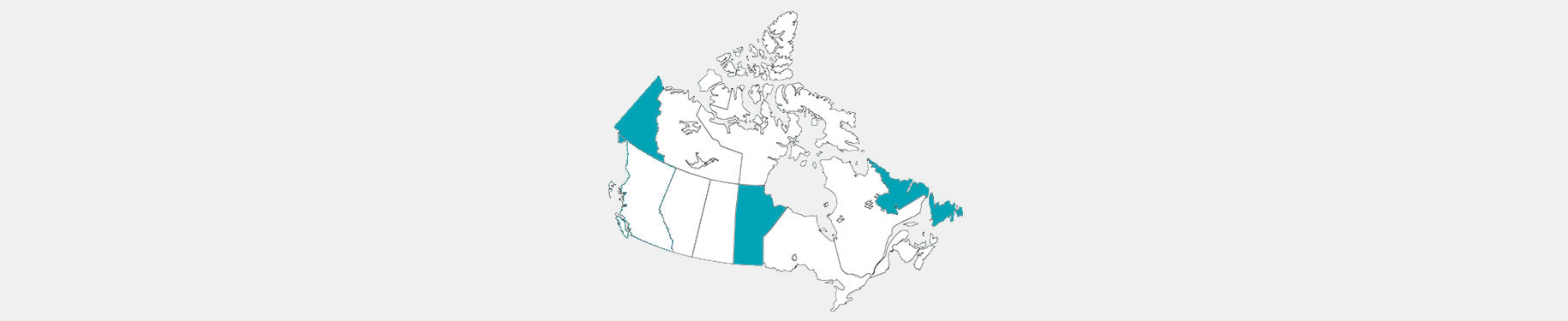 Map of Canada.